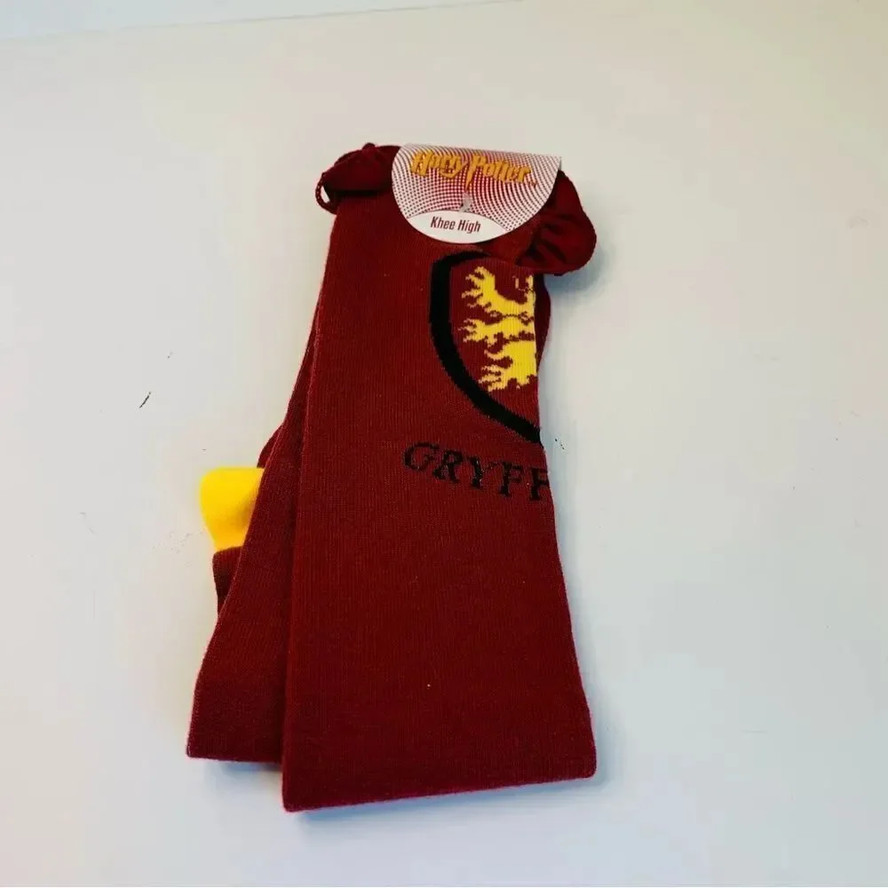 Harry Potter Knee High Gryffindor Socks NWT‎